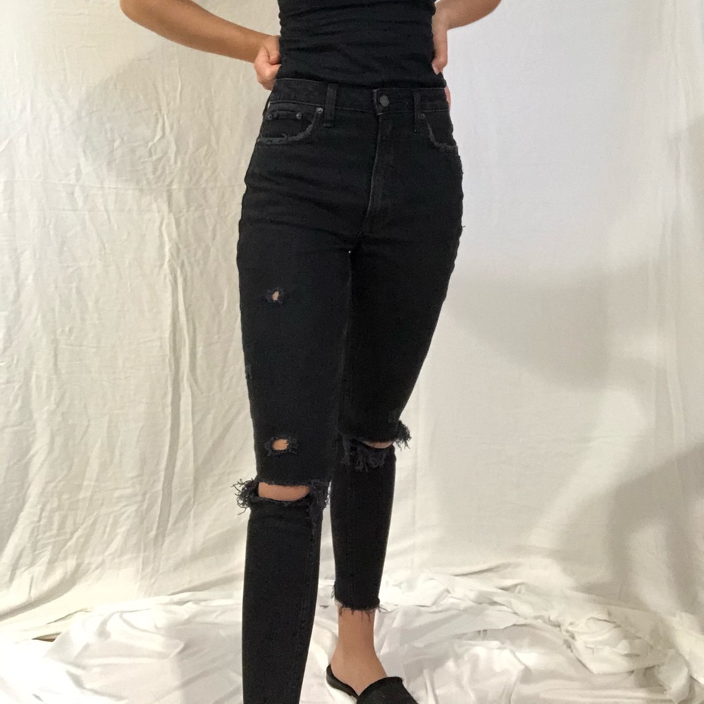 Abercrombie and Fitch curve love black skinny jean - Picture 6 of 8